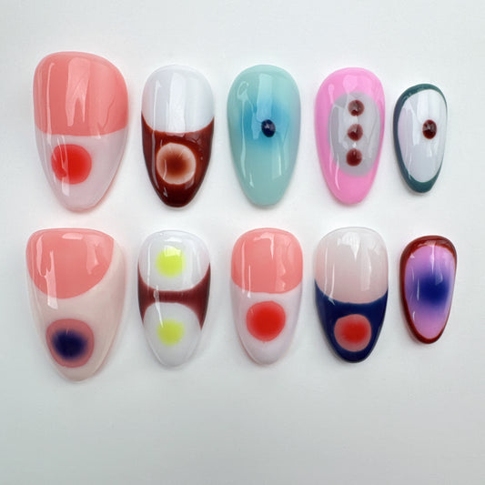 Handmade Nails/custom press on nails/party press on nails/Flakes for nails/Beautiful nails gift/nail art/Long nails/Almond nails