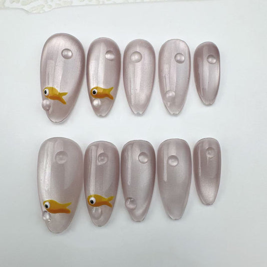 Handmade nails/custom press on nails/party press on nails/Flakes for nails/Beautiful nails gift/nail art/Long nails/Almond nails