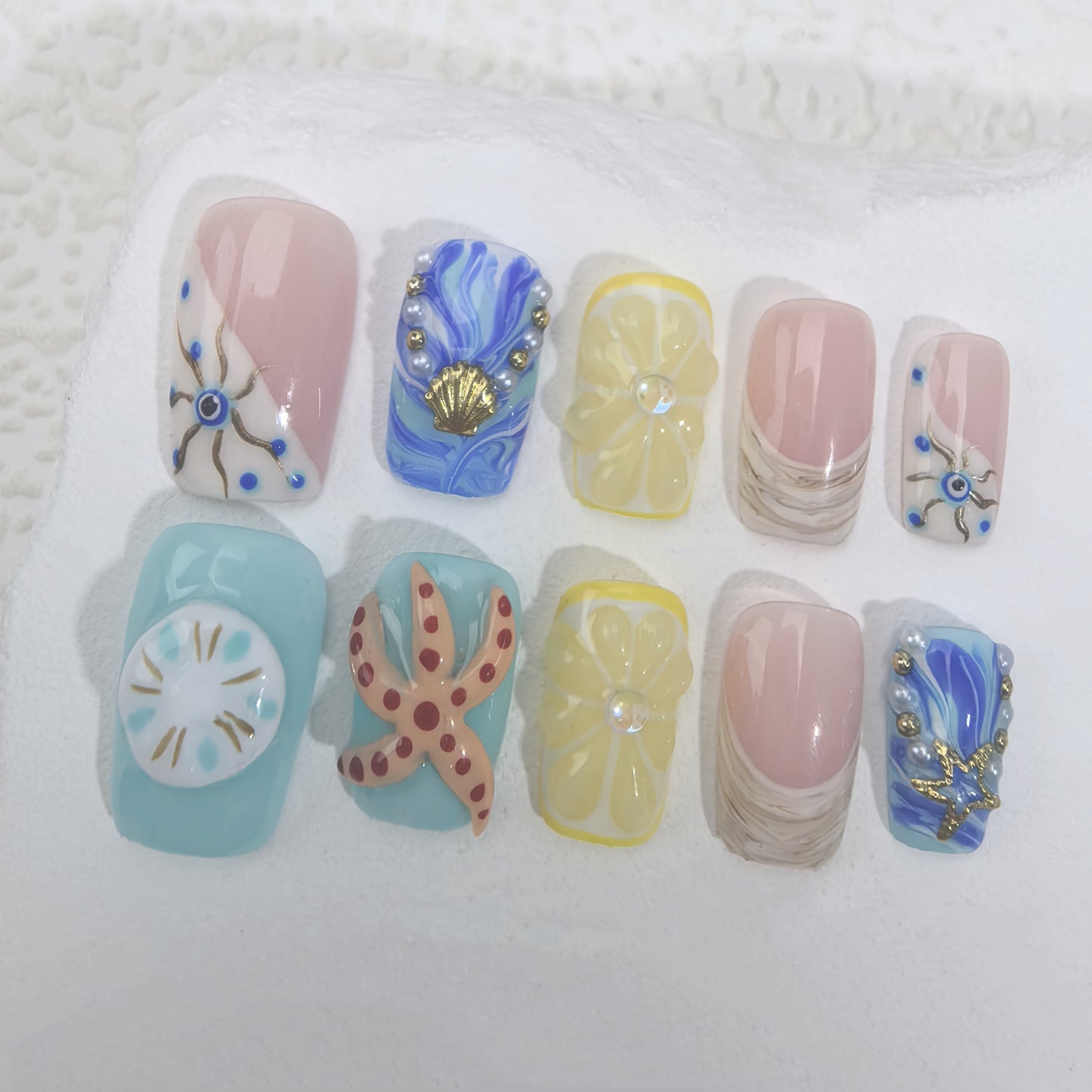 Handmade nails/custom press on nails/party press on nails/Flakes for nails/Beautiful nails gift/nail art/Long nails/Almond nails-29