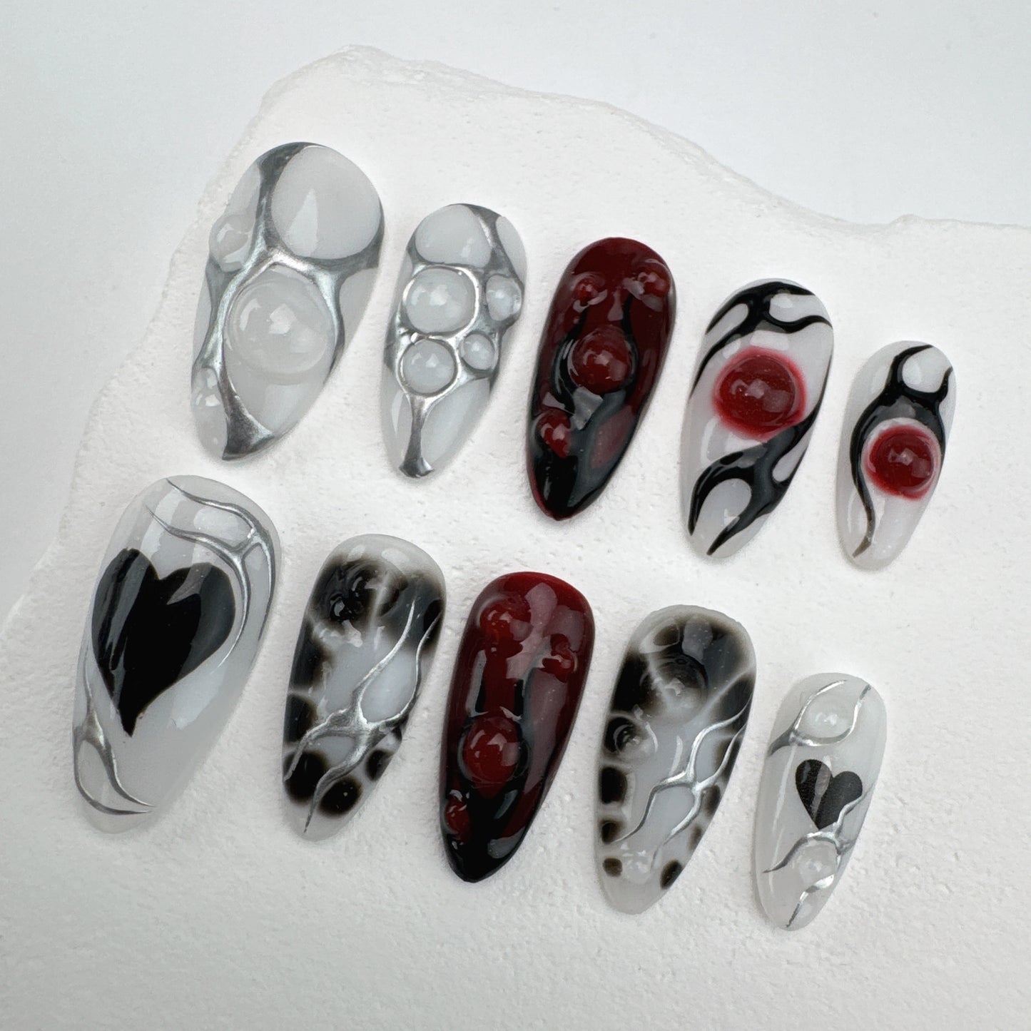 Handmade nails/custom press on nails/party press on nails/Flakes for nails/Beautiful nails gift/nail art/Long nails/Almond nails