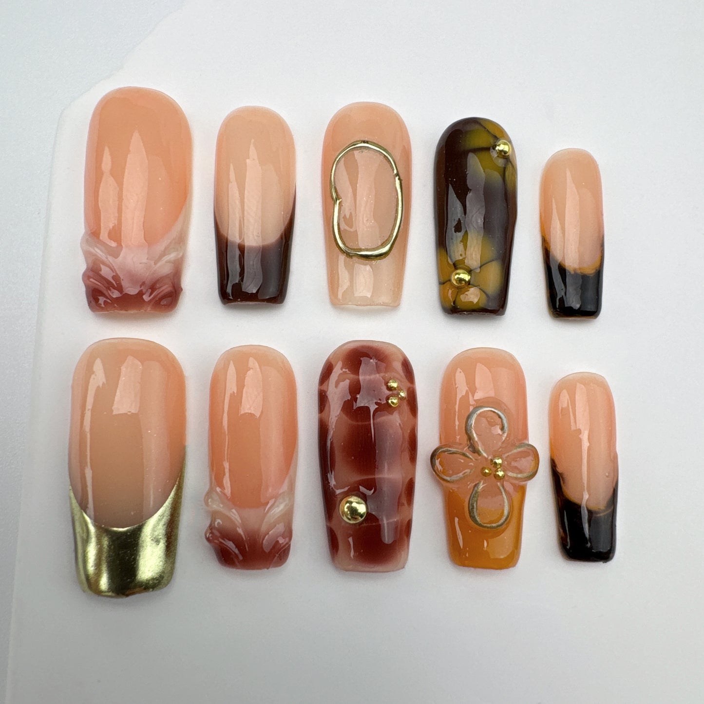 3D nails/custom press on nails/party press on nails/Flakes for nails/Beautiful nails gift/nail art/Long nails/Almond nails 11
