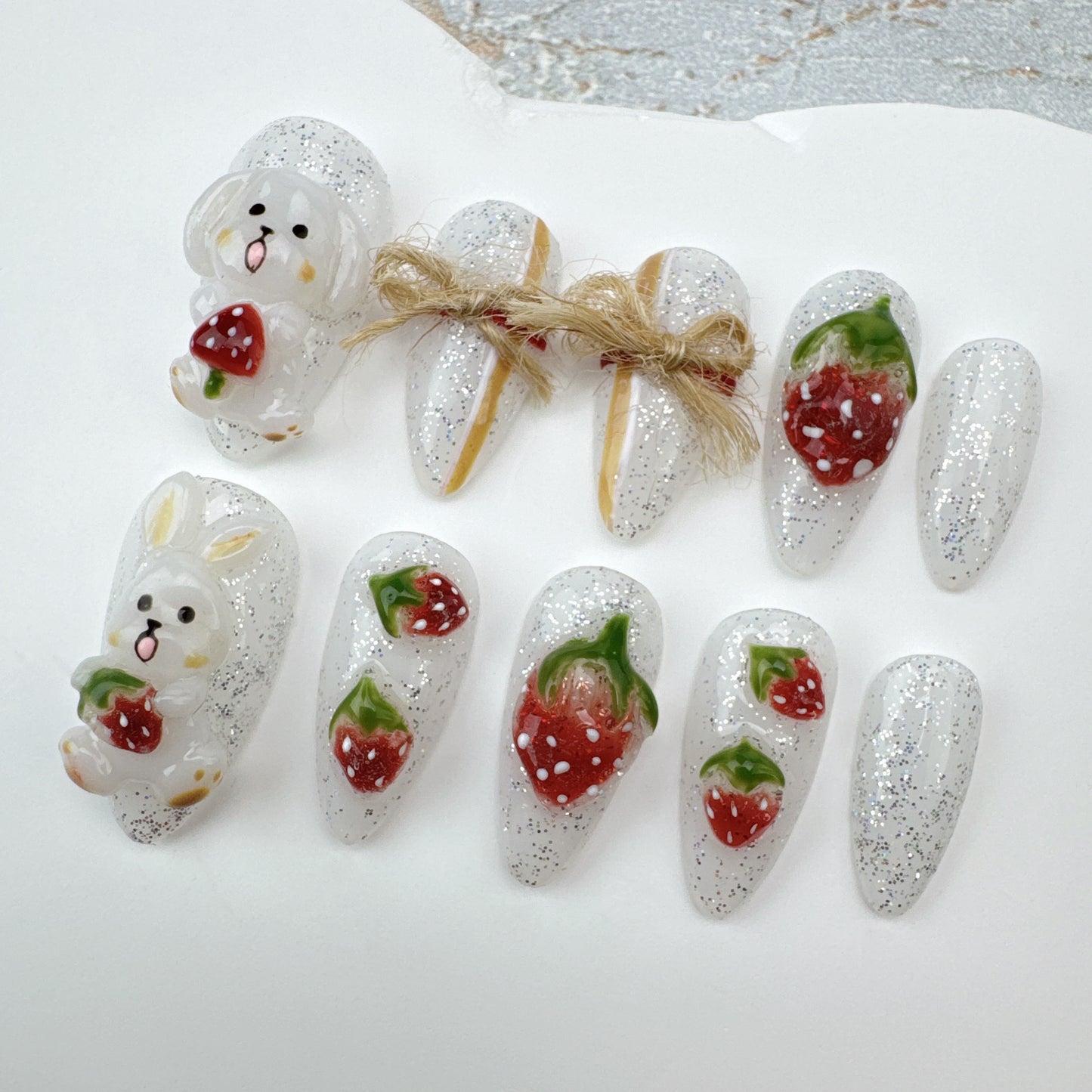 3D nails/custom press on nails/party press on nails/Flakes for nails/Beautiful nails gift/nail art/Long nails/Almond nails