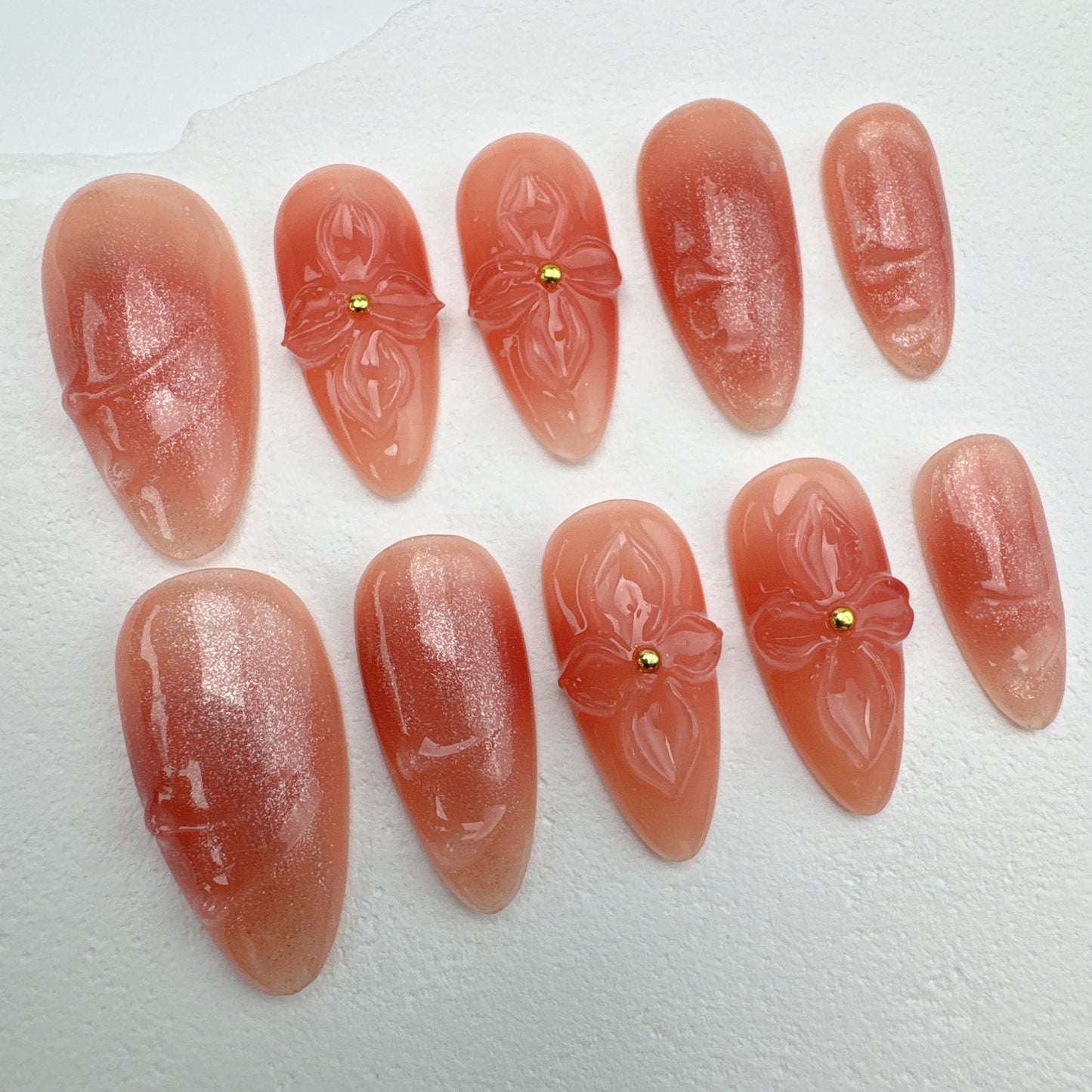 3D nails/custom press on nails/party press on nails/Flakes for nails/Beautiful nails gift/nail art/Long nails/Almond nails